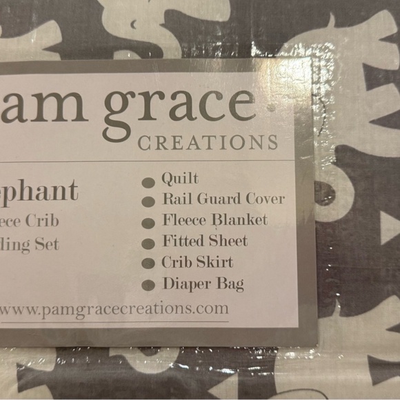 Elephant 6 Piece Crib Bedding Set - Picture 5 of 12